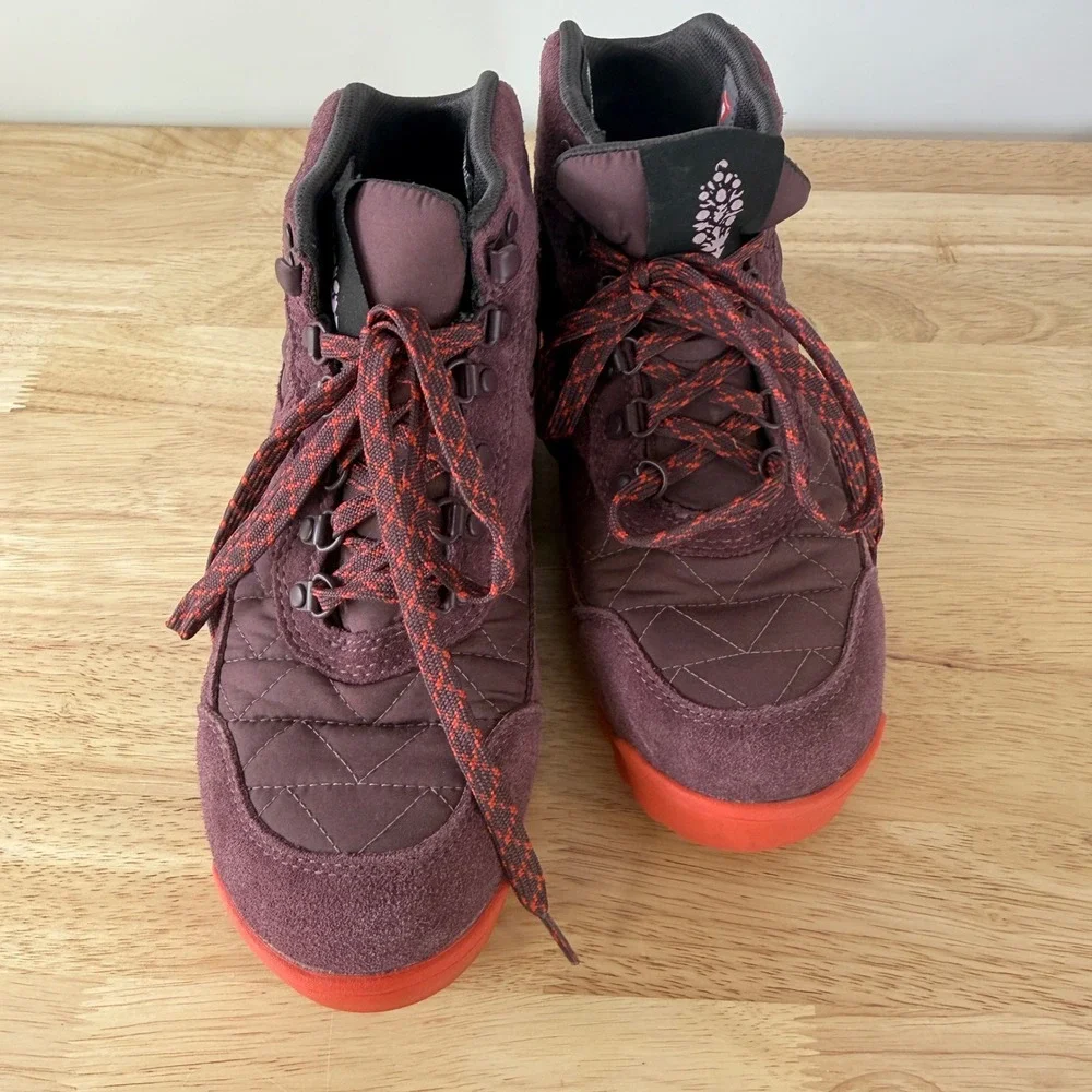 Danner X FP Movement Jag Quilt Hiking Boots Women 8 Fig Jam Purple Red Suede